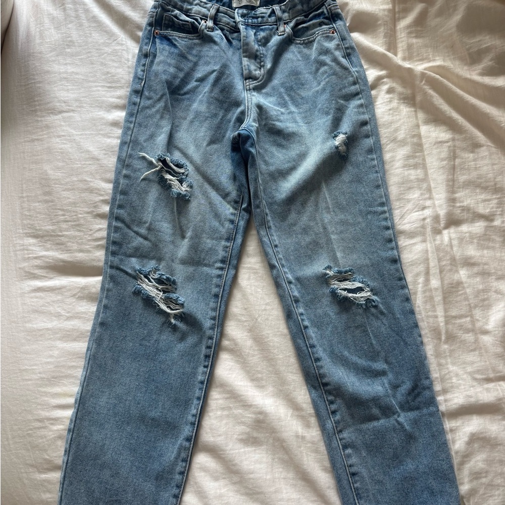 Jessica Simpson Light Blue Ripped Boyfriend Jeans